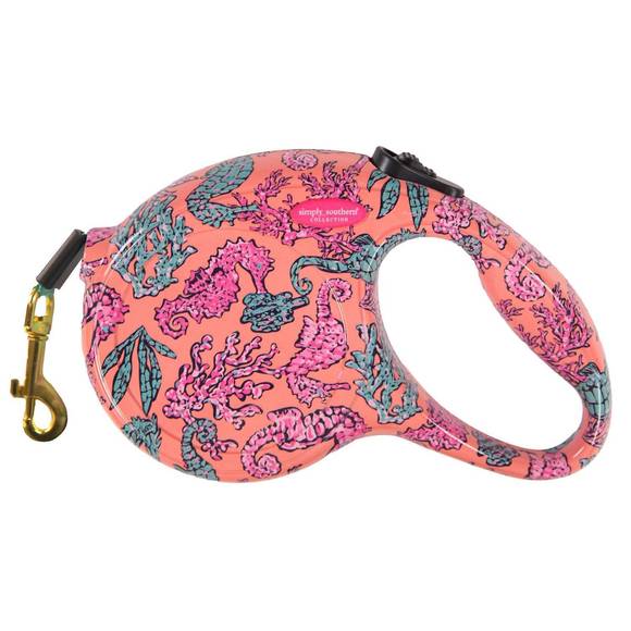 NEW SIMPLY SOUTHERN pet retractable leash in seahorse - Picture 1 of 1